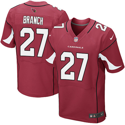 Men's Elite Tyvon Branch Nike Jersey Red Home - #27 NFL Arizona Cardinals